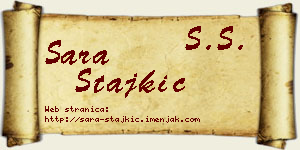 Sara Stajkić vizit kartica